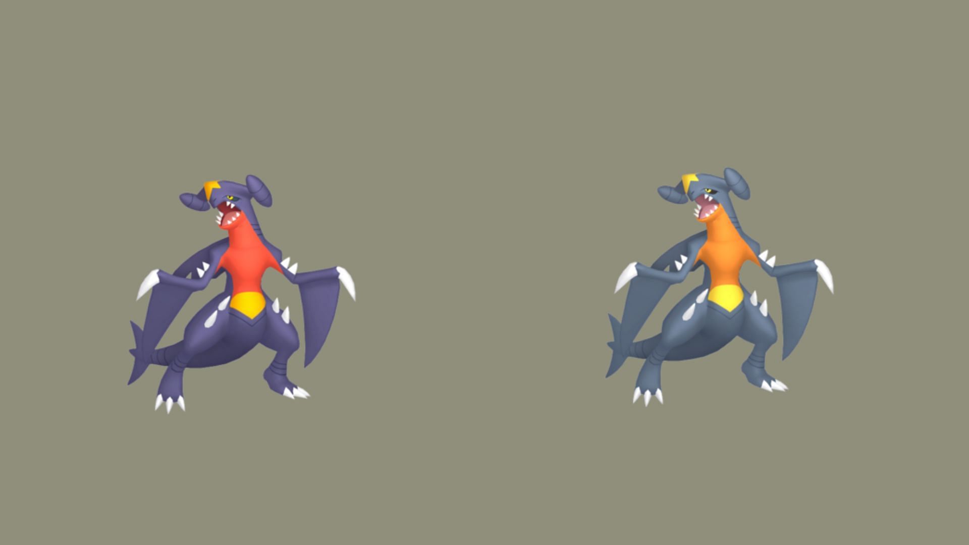 Garchomp and its shiny form (Image via TPC)